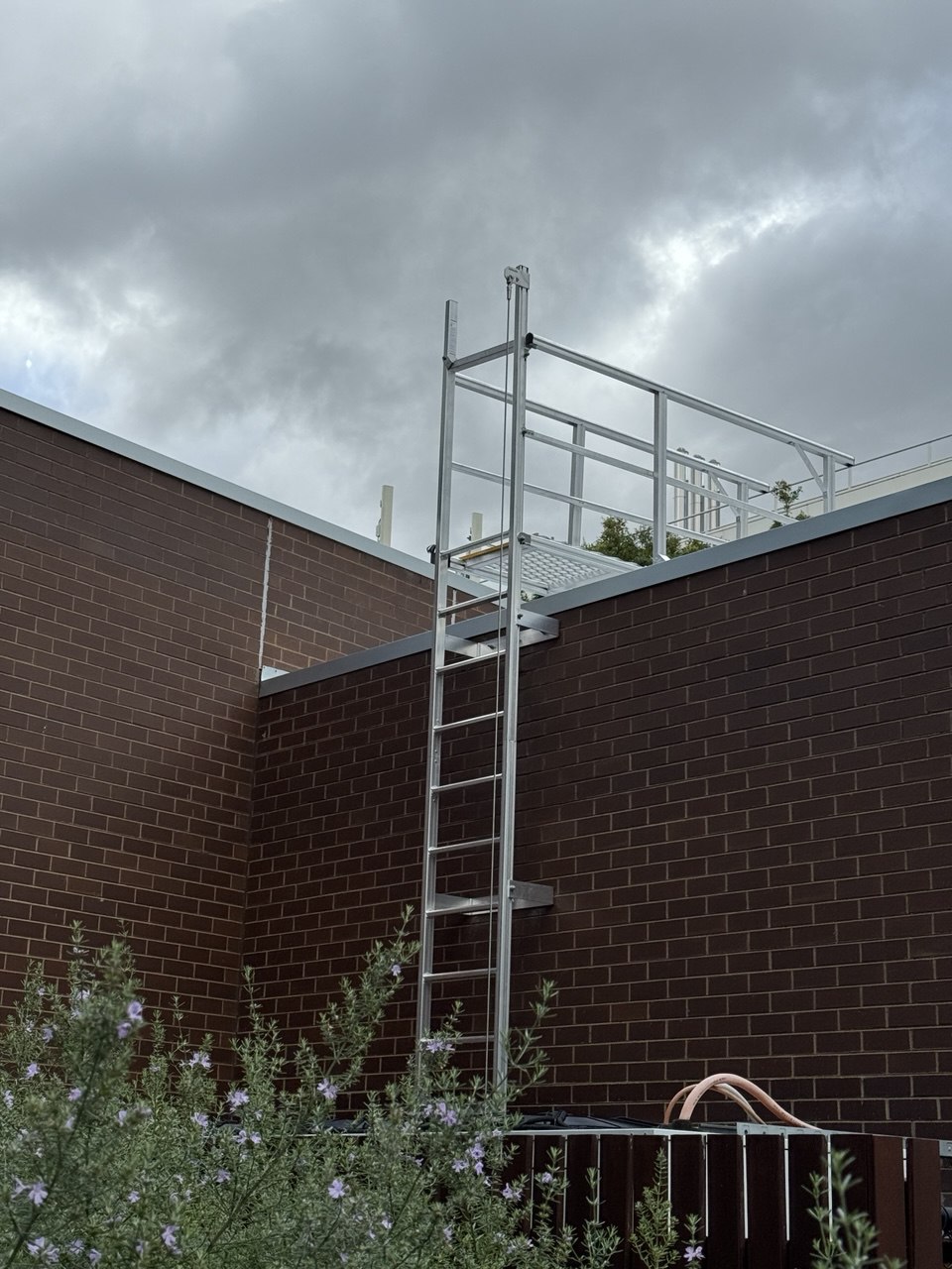 Vertical line ladder and anchor point installation at Monash University Clayton